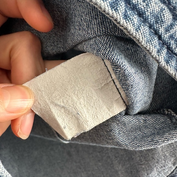 Vintage Western Blue Denim Shirt Back In The Saddle Collared Button Front Size M - Picture 11 of 13